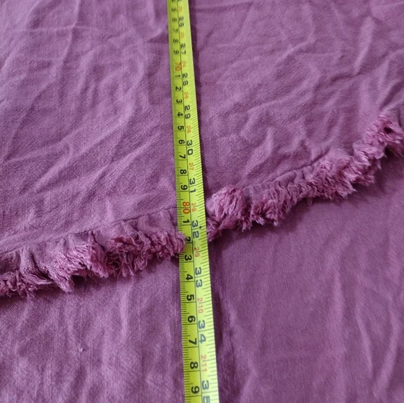 UMGEE Large Pink Dress Linen cotton blend Raw Hem Raglan short Sleeve - Picture 10 of 11